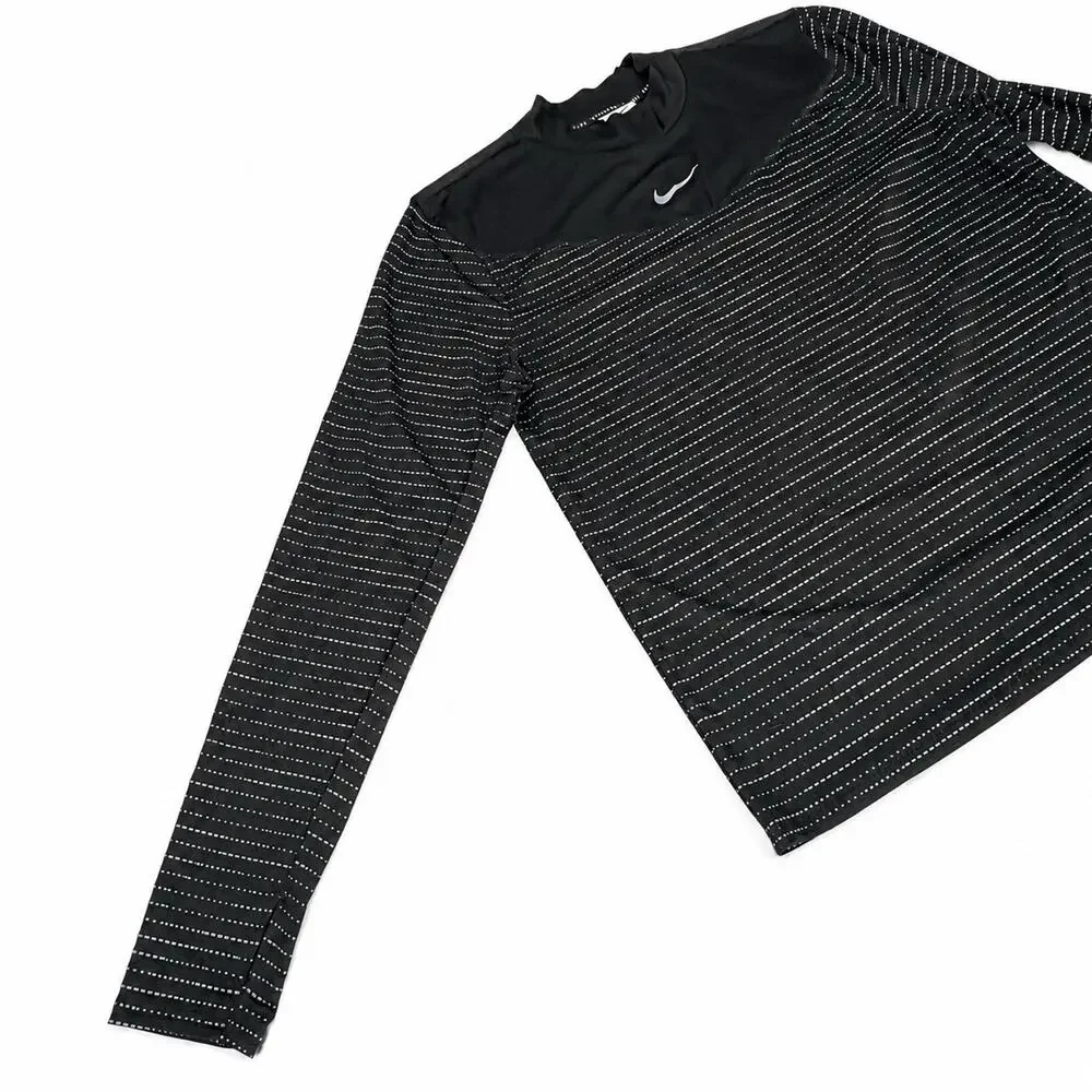 Nike Dri-FIT Run Division Long Sleeve Running Top Women’s Sz L Black DV7243-010